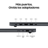 Samsung Galaxy Book4, Ordenador Portátil Ultrafino 15.6" Full HD LED, Intel Core i7 13th Gen i7-1355U, 16GB RAM, 512GB SSD, Intel Iris Xe Graphics, Windows 11 Home, Gris, Teclado QWERTY Español