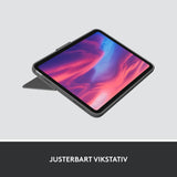 Logitech Funda Combo Touch con teclado desmontable para iPad (7.ª, 8.ª, 9.ª y 10.ª generación y iPadOS 13.4 o posterior), diseño PAN Nordic, color grafito