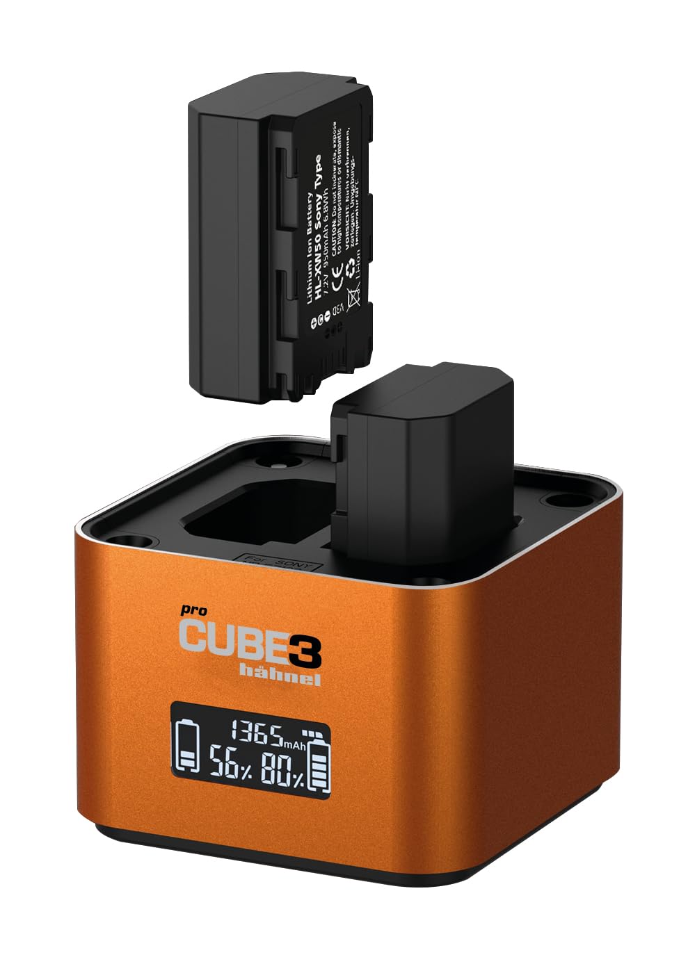 Hähnel - ProCube3 - para Sony - Cargador dúo DSLR - Carga más rápida - Entrada USB Tipo C