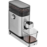 WMF Lumero - Molinillo de café espresso eléctrico, 150 W, botones táctiles LED, 40 grados de molienda, contenedor de harina de café, acero inoxidable Cromargan mate
