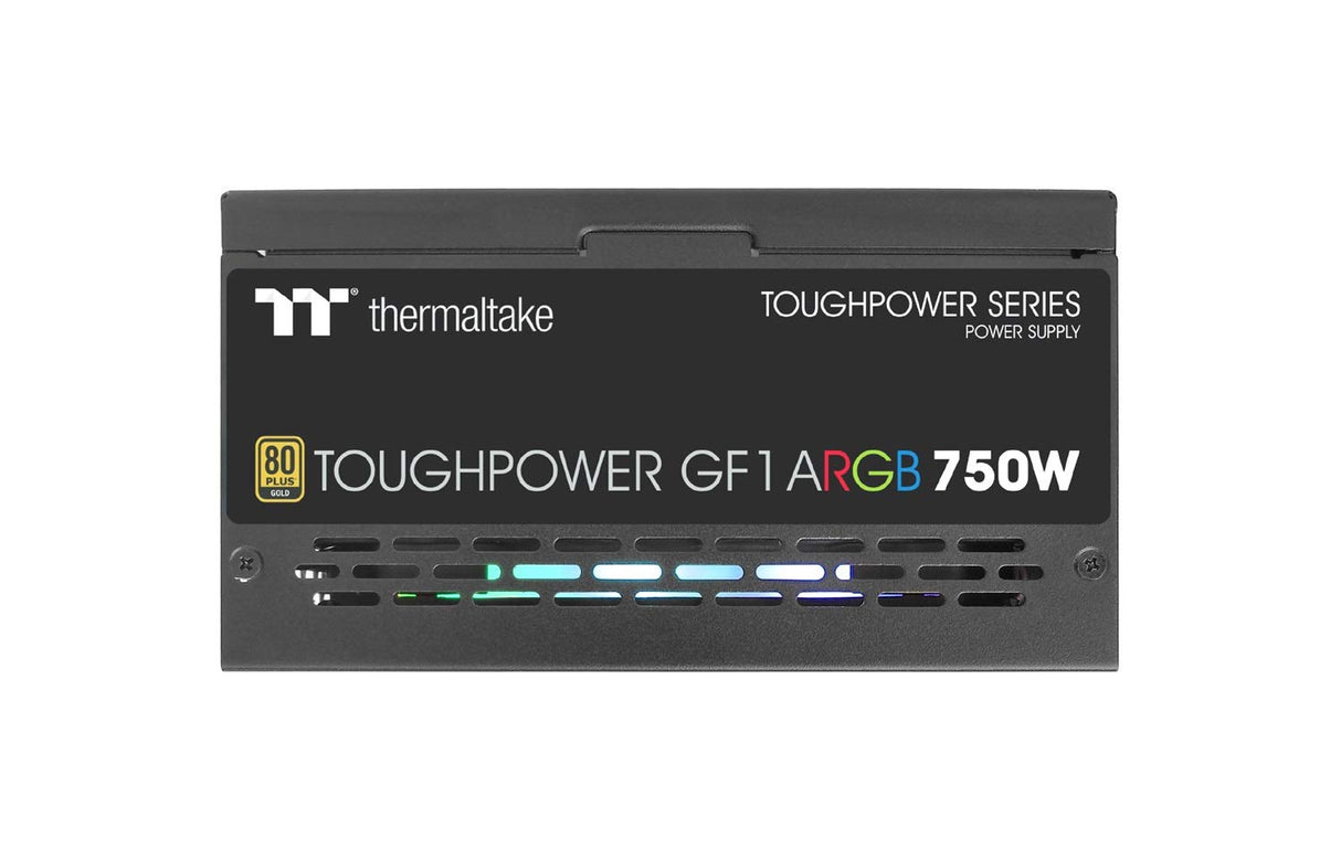 Thermaltake Toughpower GF1 750W ARGB | Fuente de alimentación para PC ATX | 80 Plus Gold | Totalmente Modular | Ventilador silencioso de 140 mm | Certificación UE | Negro