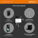 Walimex Pro Soft LED 1400 Bi Color Square - Lámpara de Superficie (100 W), Color Negro