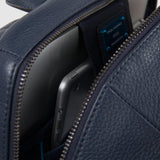 Piquadro Modus Special, Mochila de Piel, Azul Marino