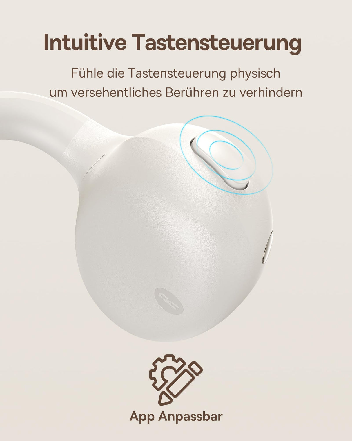 Baseus MC1 Blanc Auriculares Abiertos, Auriculares Bluetooth con Clip & 40H de Autonomía, Calidad de Sonido HiFi Bass Ai, Cómodos & Ligeros (5,2 g), Clip con Protección IP57 contra el Polvo & el Agua