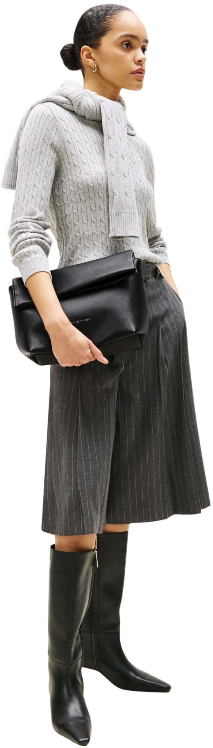 Tommy Hilfiger TH Logotape Med Crossover Aw0aw17692, Mujer, Black (Black), One Size