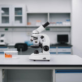 VEVOR Microscopio Compuesto con Aumento de 40-2000X Kit de Microscopio Binocular Cuerpo de Aleación de Aluminio, Luz LED, Soporte para Teléfono, para Estudiantes, Laboratorios, Escuelas, Hogar