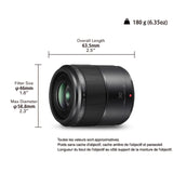 Panasonic LUMIX H-HS30 - Objetivo Macro para cámaras de montura M4/3 (Focal 30 mm, F2.8, tamaño filtro 46 mm, lentes asféricas, MEGA O.I.S), negro