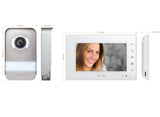 Bticino Easykit - Videoportero, monoparlante, enchufable, 2 Cables con 1 botón Externo, Timbre, cámara, Monitor Interno de 7 Pulgadas a Color con Manos Libres, Ampliable para bifamiliar, 310913