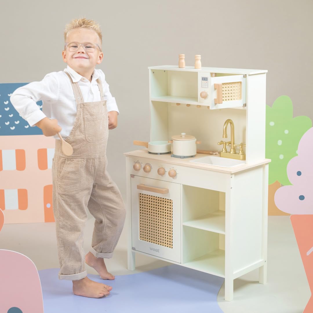 New Classic Toys Cocina de Madera para Jugar - Ratán