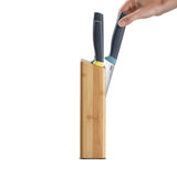 Joseph Joseph Elevate Knives - Set de 5 Cuchillos con Portacuchillos de Bambú - Multicolor