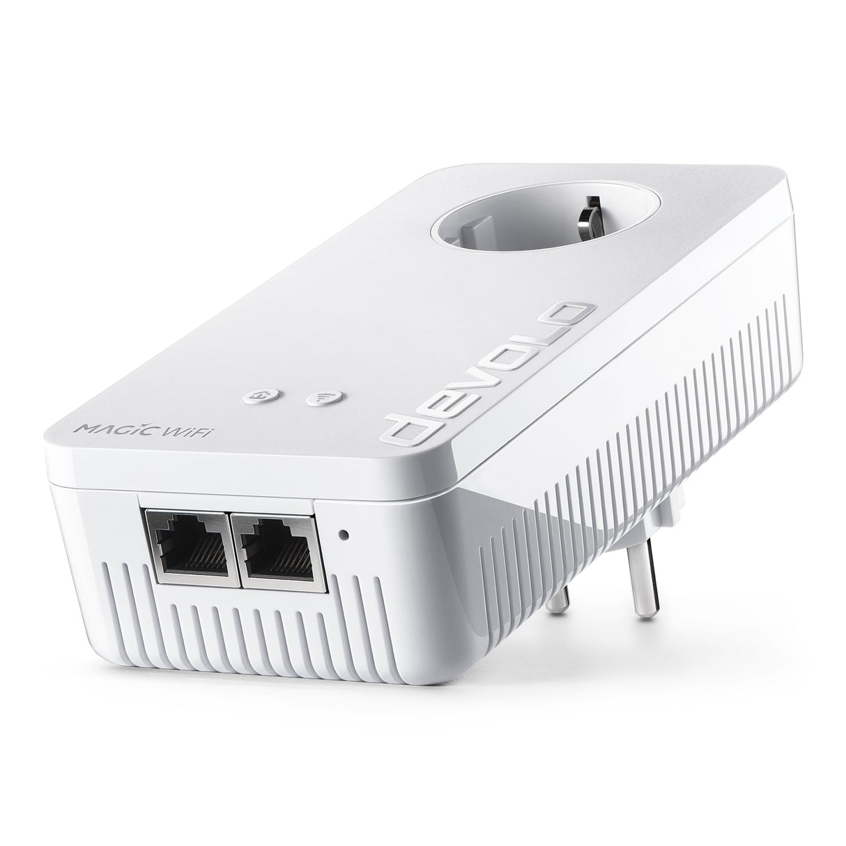 Devolo Magic 2 WiFi 6, Adaptador WiFi Powerline, hasta 2.400 Mbps, Toma Mesh WiFi, 2X conexión Gigabit LAN, Punto de Acceso, Blanco