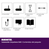 Marmitek Transmisor de Subwoofer Inalámbrico Subwoofer Anywhere 640 - Conecte su Subwoofer de forma Inalámbrica a su Sistema Estéreo - Conector de 3,5 mm - Transmisor de Audio Inalámbrico
