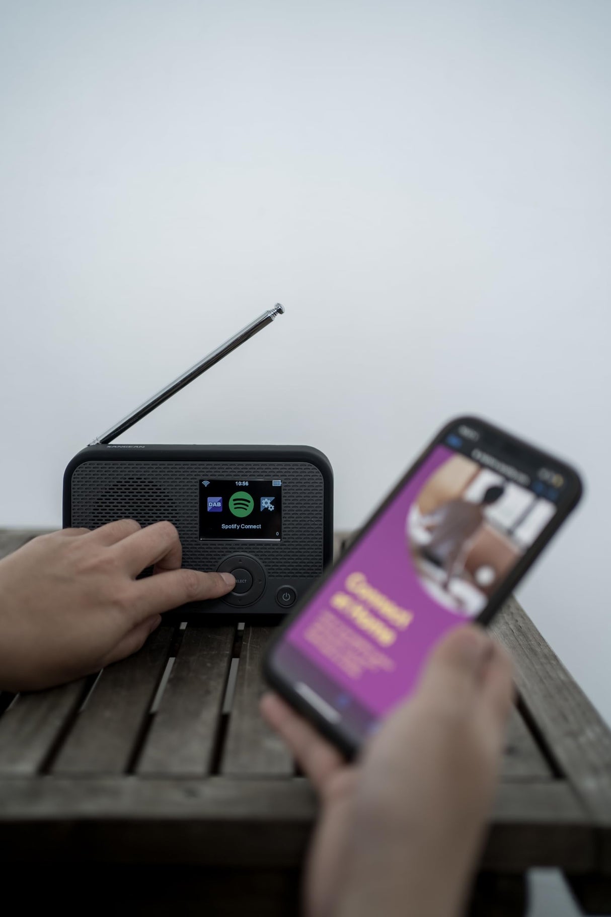 Sangean WFR-39 Radio por Internet con Dab+, FM, WiFi Gris-Negro