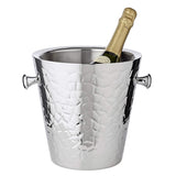 EDZARD Champanera/refrigerador de Botellas Capri, con Asas, Acero Inoxidable Muy Pulido, de Doble Pared, Exterior Estampado, Altura 23 cm, diámetro 22 cm