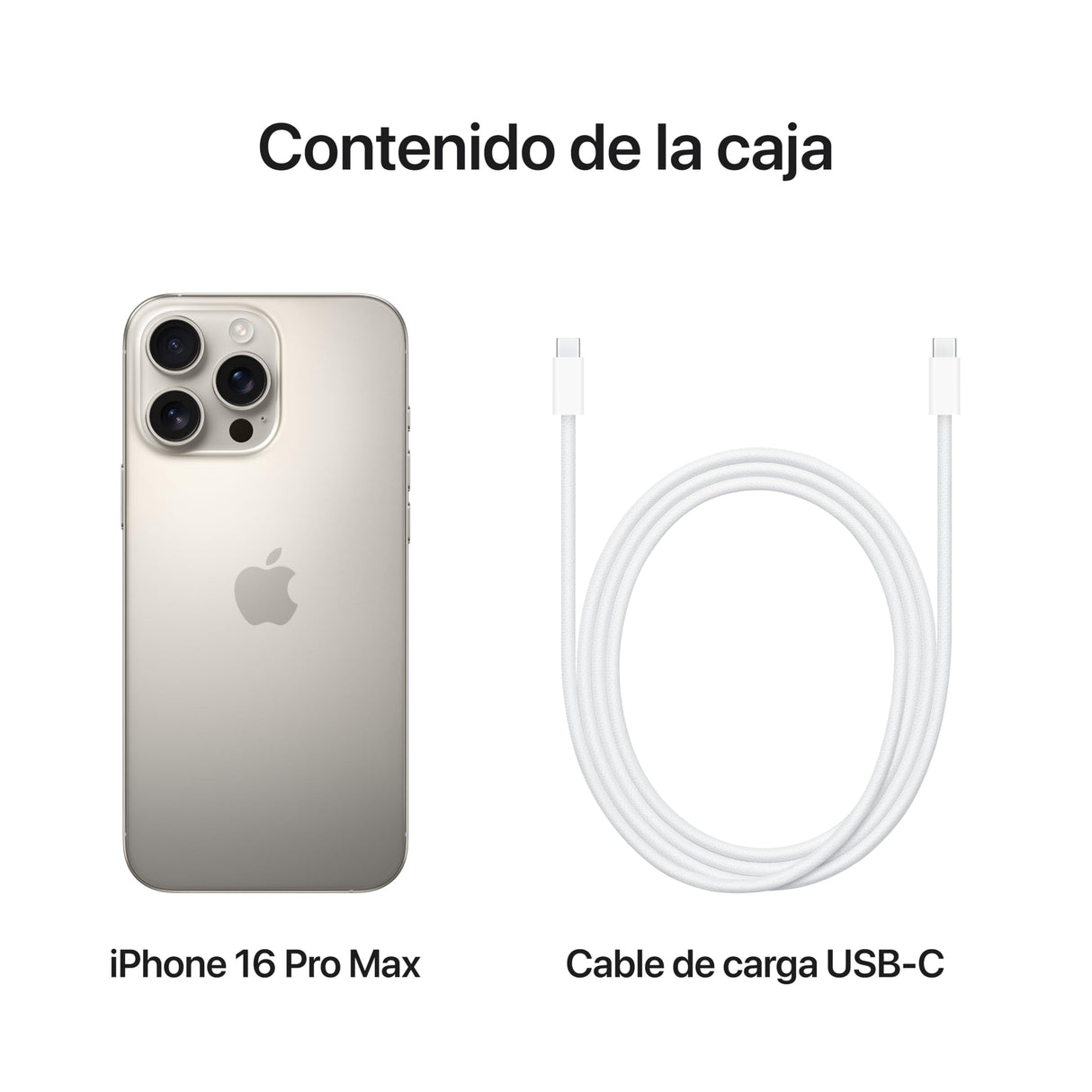 Apple iPhone 16 Pro MAX (512 GB) - Titanio Natural + Funda de Silicona con MagSafe - Negro