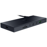Razer USB 4 Dock - Base de Alta Velocidad para Juegos y productividad - Diseño de 14 Puertos - Soporte de Doble Pantalla, Carga de Dispositivos (3X USB-C, 5X USB-A, HDMI, Gigabit Ethernet) Negro