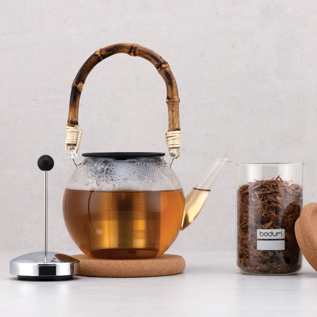 Bodum - 11797-139 - Assam - Tetera c/embolo - c/Mango de Bamboo - 1.5 l