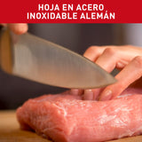Tefal Ice Force – Bloque de 7 cuchillos: Pan 20 cm, Chef 20cm, Santoku 18 cm, Universal 11cm, Pelar 9cm | Acero Inoxidable Alemán, Corte Preciso, Mango Remachado, Resistente a la Corrosión