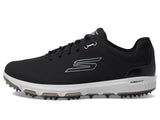 Skechers Herren Pro 6 wasserdichter Golfschuh Sneaker, Schwarz/Grau, ohne Spikes, 45.5 EU