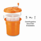 LACOR - 61425 - Centrifugadora Manual 25 litros - Naranja