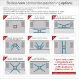 Barkan Soporte de TV de Techo, 97cm de Largo Blanco Giratorio e inclinable para Pantallas de 13-65 Pulgadas, Peso máximo 40Kg, Telescópico de Altura Ajustable, para LED OLED LCD, hasta VESA 400x400