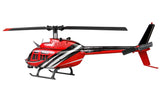 Amewi Bell 206 Jet Ranger CP Helicóptero de 6 Canales 6G RTF teledirigido Helicóptero Heli Scale, Rojo y Negro, 1:33