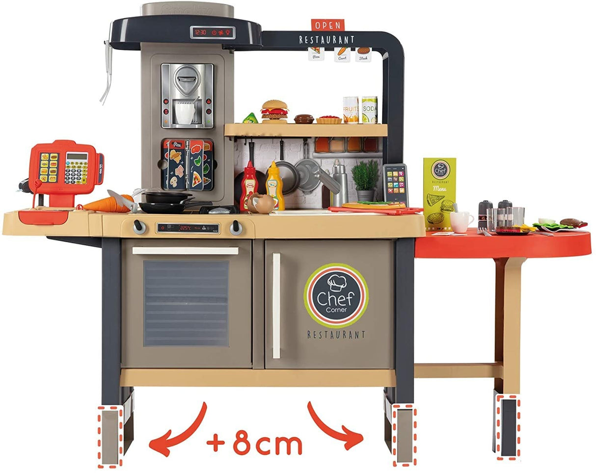 Smoby - Restaurante Chef Corner Extra Grande con Altura Ajustable, para Niños a Partir de 3 Años, 76 x 23.5 x 82 cm