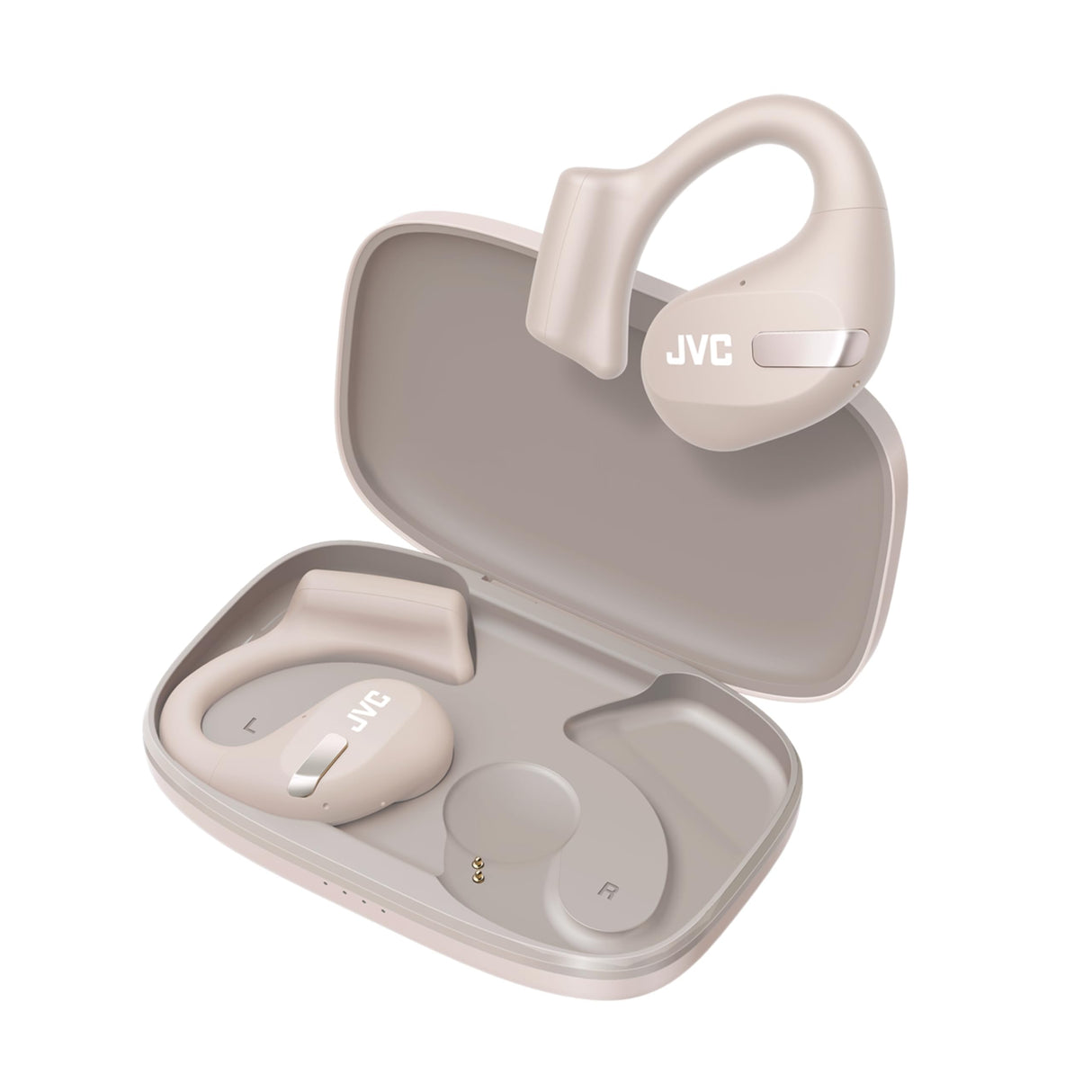 JVC Auriculares inalámbricos Deportivos 38h de Batería, Sonido, Oido Abierto, Resistentes al Agua IPX4, Doble Micro, Ideales para el Deporte, Cascos para Correr