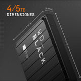 WD BLACK P10 5TB Game Drive HDD portátil USB 3.2 Gen 1 Type-A compatible con Playstation, Xbox, PC y Mac