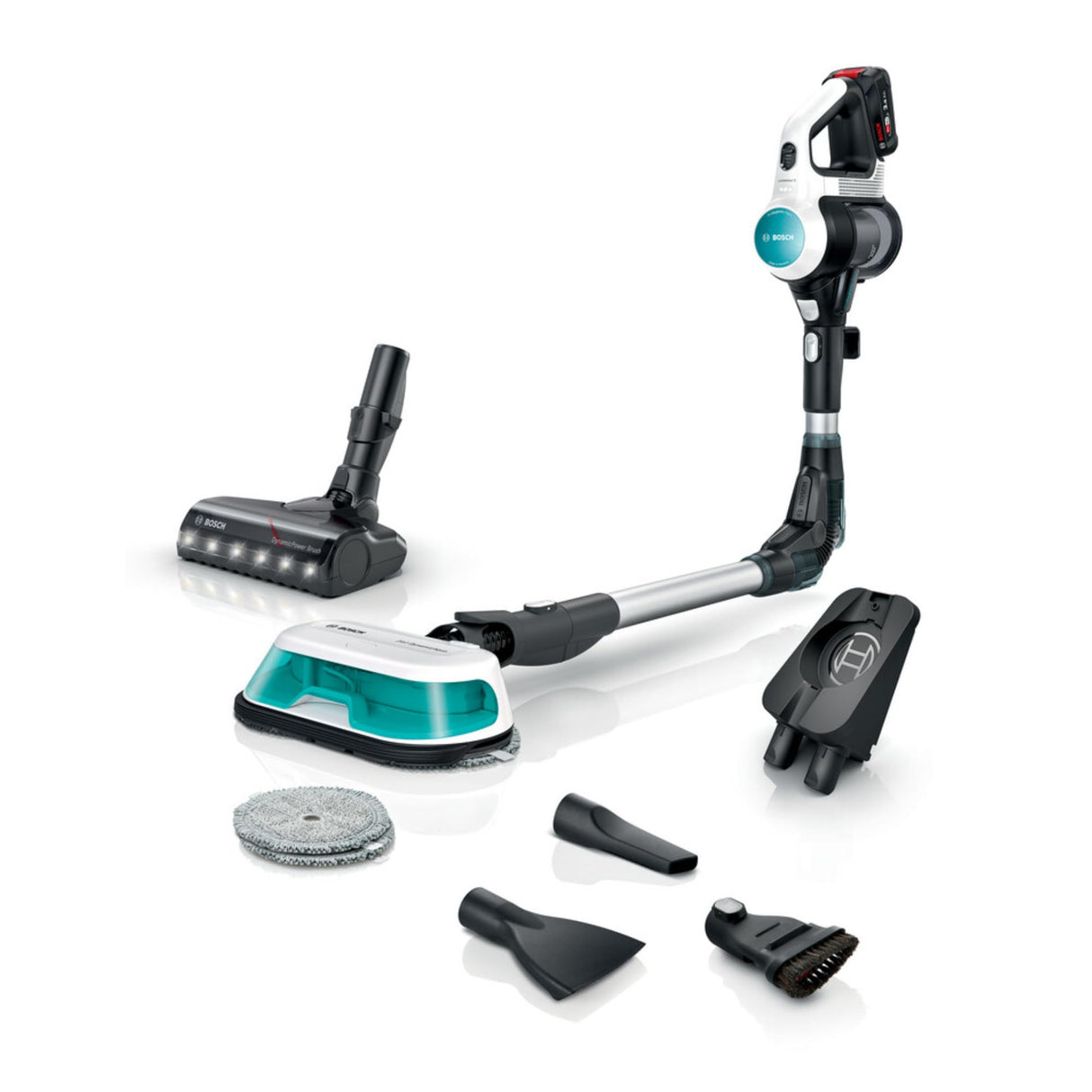 Bosch, aspirador sin cable 2en1, Unlimited 7 ProHygienic Aqua, cepillo 2en1 DynamicAqua, cepillo convencional, blanco, BCS71HYG2