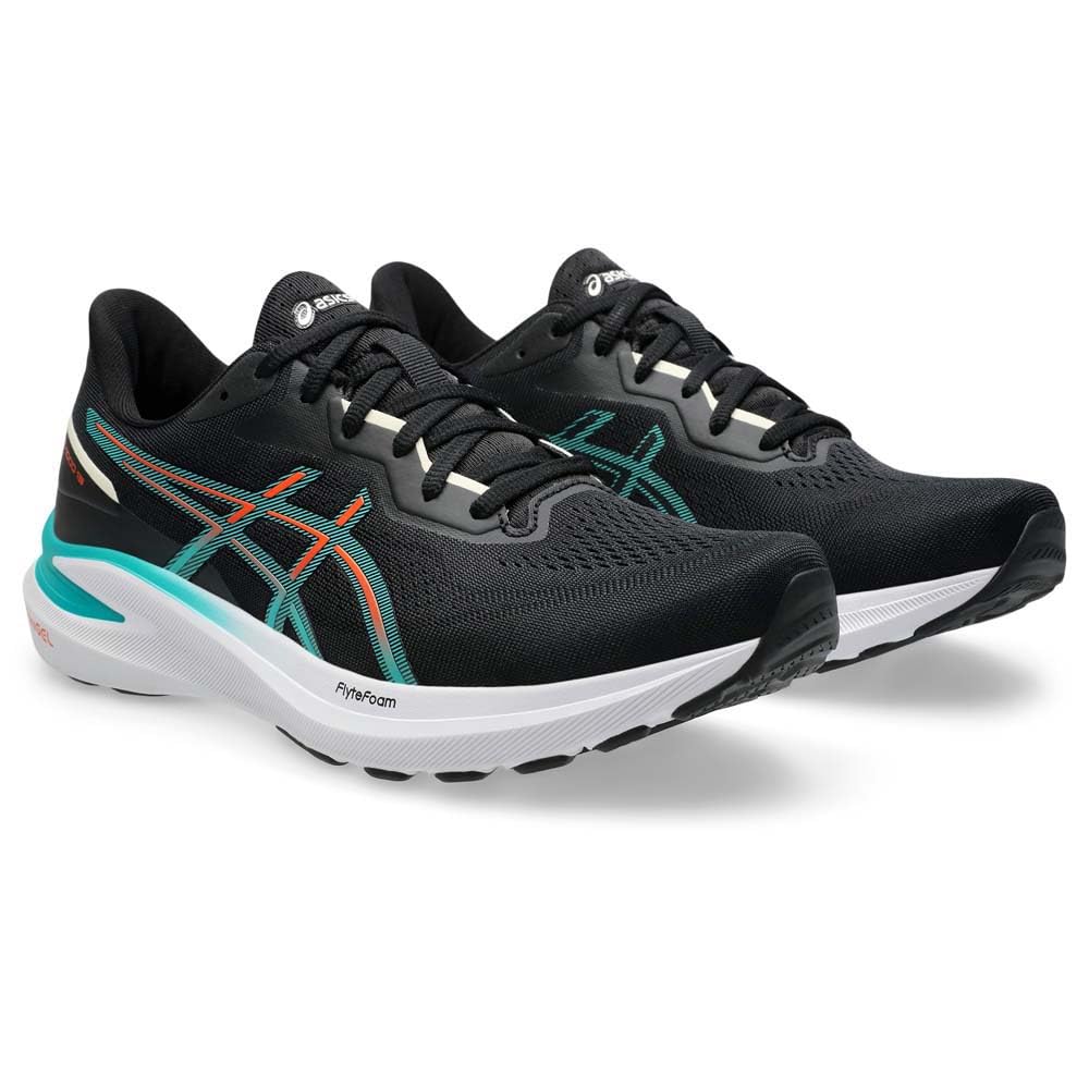 ASICS GT-1000 13, Sneaker Hombre, Negro/Verde Azul Marino Ondulado, 42 EU