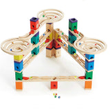 Hape Quadrilla Vertigo Wooden Marble Run Construction System, Juego de carreras de canicas de madera Juguete de laberinto para niños