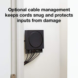 Sanus Soporte de Pared para Amplificador Sonos, diseño Negro Delgado con pestillo bloqueable para Mayor Seguridad, diseño de Soporte de Perfil bajo Que se Monta en Cualquier orientación, gestión de