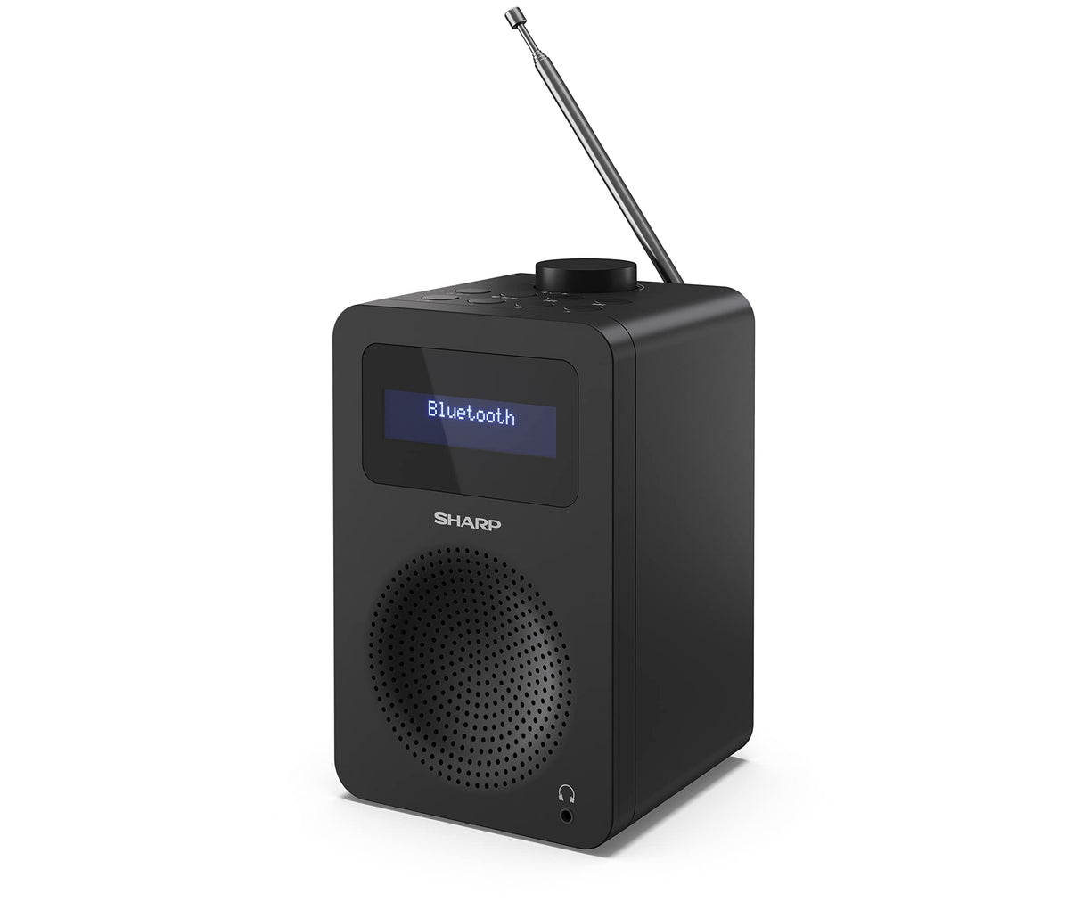 SharpDR-430(BK) Radio Digital sobremesa Tokyo - Radio Dab+, Dab y FM con RDS, BT 5.0, Alimentación USB, Mini Jack, Antena telescópica, búsqueda automatica, Hora y Fecha Auto, Alarma, 5w, Negro