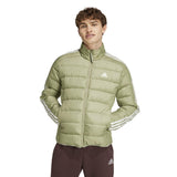 adidas Hombre Essentials 3-Stripes Light Down Jacket, TENT GREEN F16, XL
