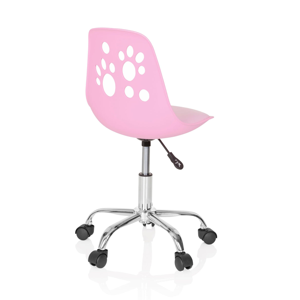 hjh OFFICE 742004 Silla Giratoria para Niños Fancy I Piel sintética Rosa, Sillas de Escritorio Infantiles, Ajustable en Altura, Motivo Animal