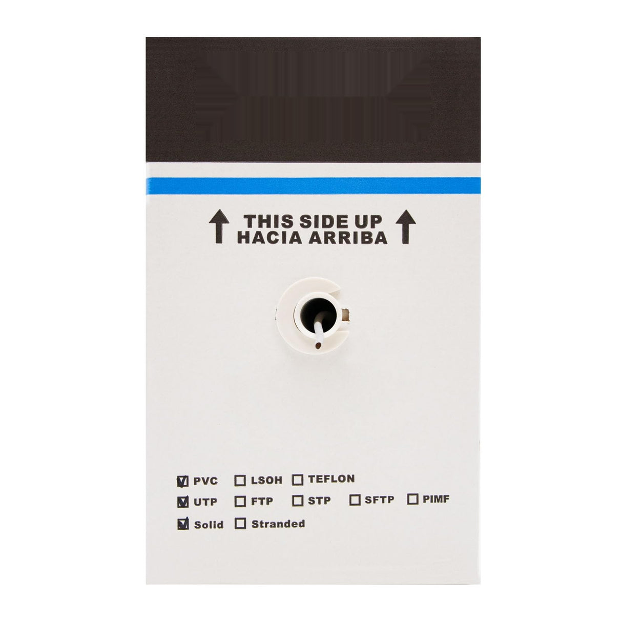 Cable de red Cat.5e UTP rígido AWG24 exterior 305 m, ideal para conexiones rápidas y estables en instalaciones exteriores.