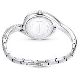 Swarovski Reloj Dextera Asymmetric, Fabricado en Suiza, Brazalete de Metal, Tono Plateado, Acero Inoxidable