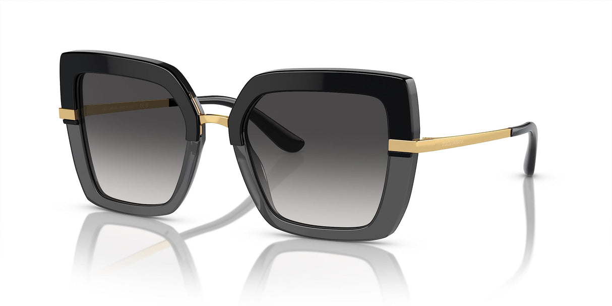 Dolce & Gabbana 0DG4373 Gafas, Top Black ON Transparent Black, 52 para Mujer