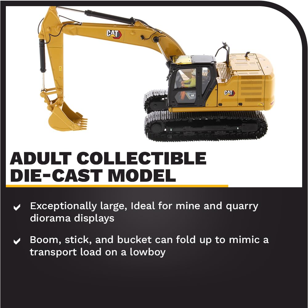 Caterpillar Diecast Masters 85569 Excavadora 320 Hex, Escala 1:50, Aprox. 18.3 x 6.3 x 8 cm, a Partir de 14 años