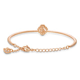 Swarovski Brazalete Una, Trébol, Rosa, Baño tono oro rosa