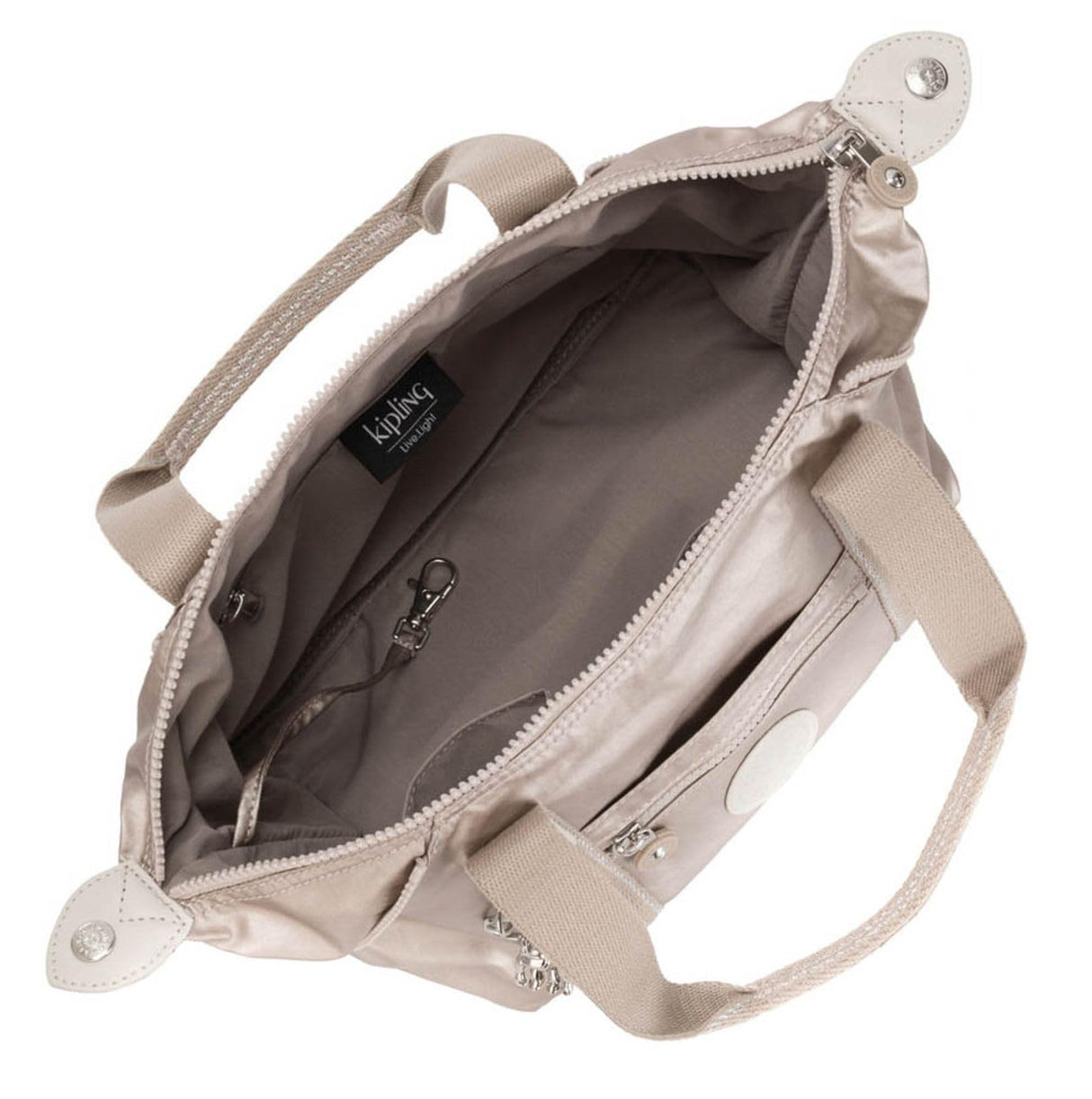 Kipling Art Mini Bolso Pequeño, Bolsos de Hombro, Metallic Glow (Plata)