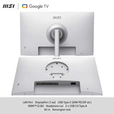 MSI Modern MD272UPSW, Monitor Inteligente UHD 4K de 27", Google TV, Control inalámbrico, Type-C 65W, Altavoces Integrados, Blanco