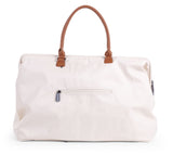 CHILDHOME, Mommy Bag, bolso cambiador, maternidad, bolso de viaje, gran capacidad, cambiador, correa ajustable para el hombro, compartimentado, bolsillo termico, pasaje para la maleta, Crudo y negro
