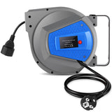 Himimi® Enrollador de Cable Retráctil Automático| 15m+1m Enrollador de Cable Montable en Pared y Techo | Rotación de Cables 180° | Adecuado para Uso Interior y Exterior | Potencia de 1500-3000W