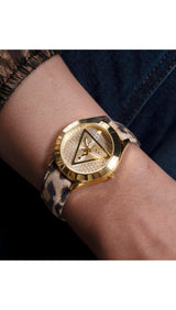 GUESS Reloj Analógico para Mujeres de Cuarzo con Correa en Cuero GW0745L2