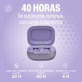 JBL Live Buds 3 Auriculares inalambricos de botón,True Wireless con cancelación de ruido adaptable, hasta 40 horas de reproducción, Bluetooth, audio de alta resolución, violeta