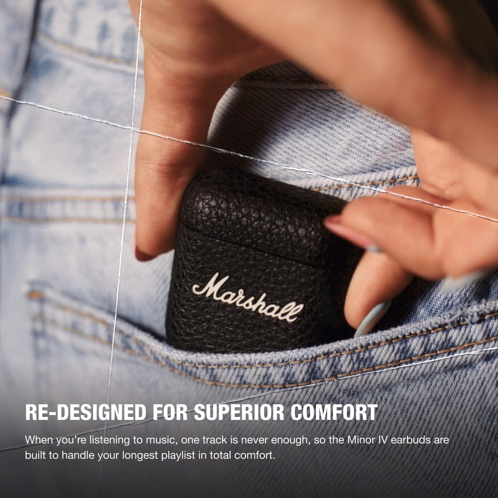 Marshall Minor IV Auriculares Inalámbricos Bluetooth, Auriculares Inalámbricos - Negro