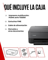 Canon PIXMA TS5350i – Impresora Multifunción para Uso Doméstico con Pantalla OLED | Conexión Inalámbrica desde tu Smartphone | Con PIXMA Print Plan