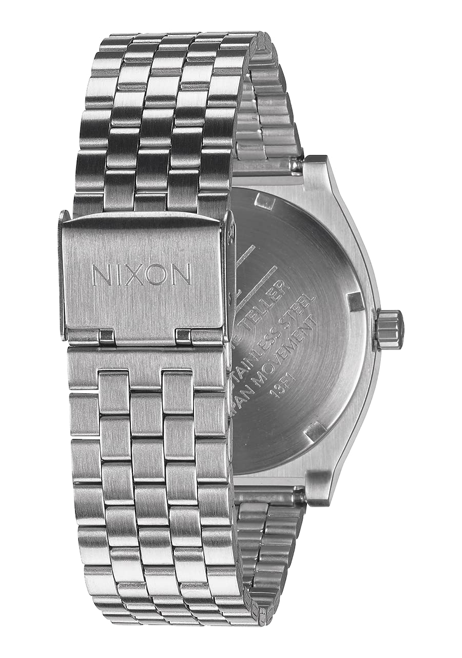 Nixon Reloj Analógico para Unisex Adultos de Cuarzo con Correa en Acero Inoxidable A045-1920-00, Plata